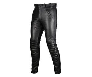 PANTALONI IN PELLE UOMO PANDO MOTO KATANA SLIM NERI