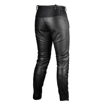 Pando Moto Katana leather jeans in black