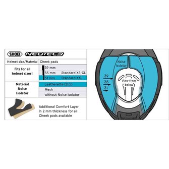 Shoei Neotec 3 Cheek Pads Type-QL
