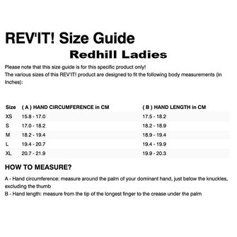 Rev'it Samples Gloves Redhill Ladies