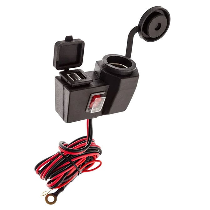 Ultimate Addons Handlebar Charger 12V Dual USB Charger