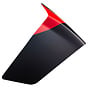 Black carbon-bright red-glossy white