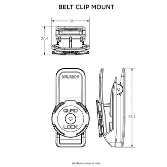 Quad Lock Belt/Backpack Clip Mount