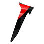 Black carbon-bright red-glossy white