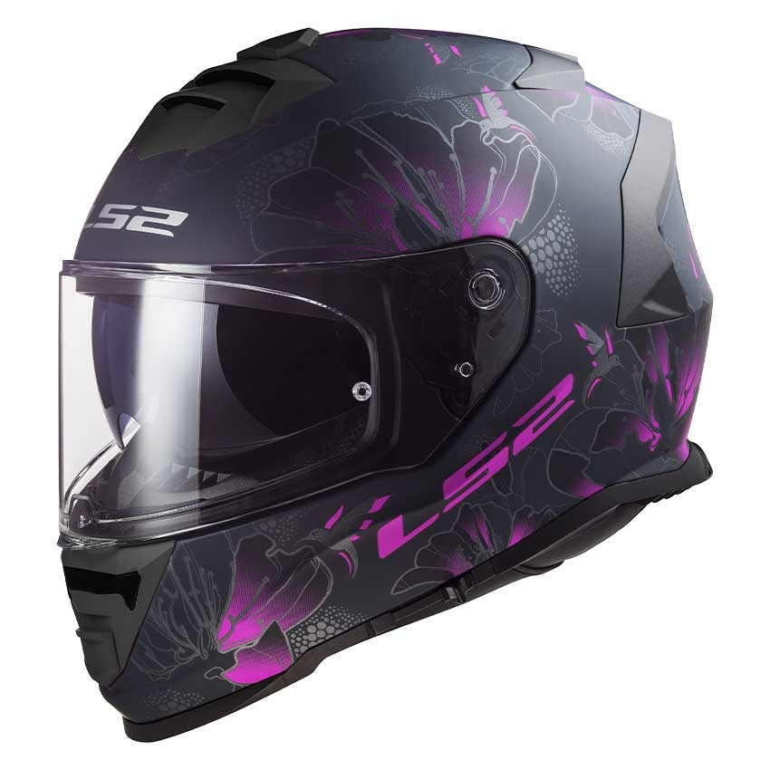 Full Face Purple Motorcycle Gear LS2 FF353 Rapid Cyberg Helmet