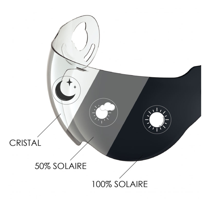 Boxer Modifiedvisor Roof - Boxxer 2 / Roadster Photochromic visor - Biker Outfit