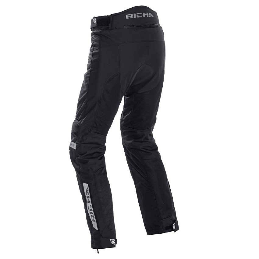 RICHA Airvent Summer Motorcycle Trousers - Black Textile With Knee Protection (Was £119.99)
