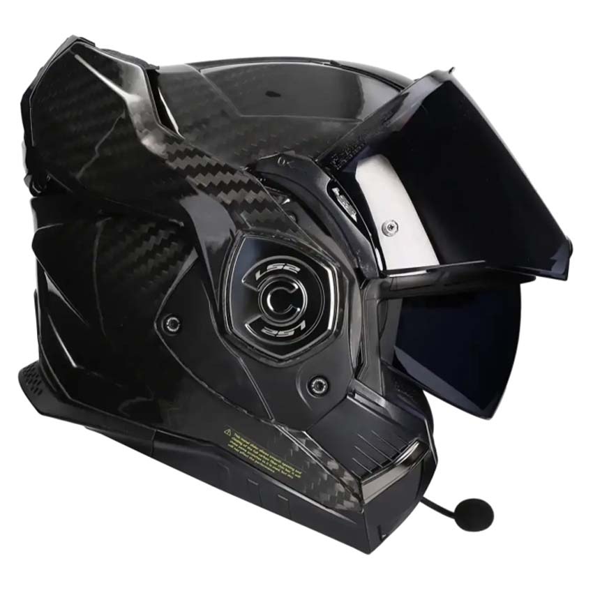 LS2 - Advant X Carbon motorhelm inclusief intercom 4X - Biker Outfit