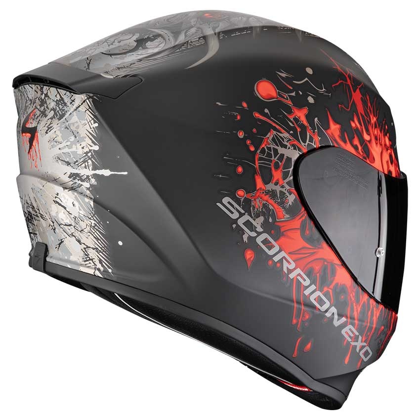 Casco Integral Scorpion EXO-391, Homologación ECE 22.06, Calota De Policarbonato, Visera Clara, Colores Negro, Gris Y Rojo