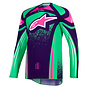 Deep purple-green-fluo pink