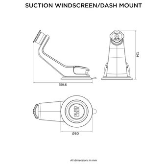 Quad Lock Windscreen / Dash Car Mount Base