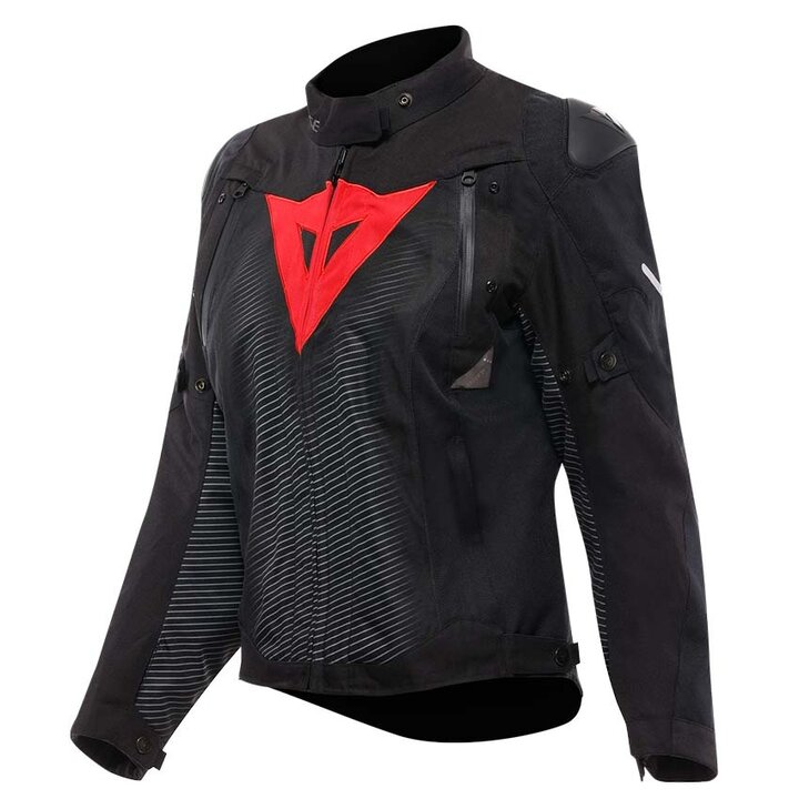 Dainese Super Sprint D-Dry Ladies Jacket Black/Black/Red-Lava H43