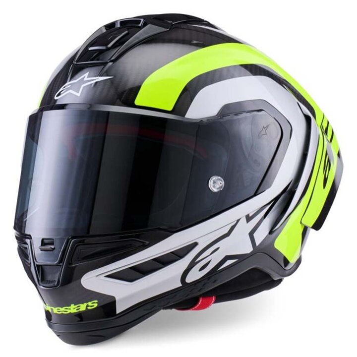 Alpinestars Supertech R10 Arius Black Silver Yellow Fluo Glossy