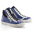 Bright Blue White Black