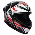 Matt black-white-red