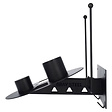 Gray Steel X7 Helmet & Gear wall mount Matt Black