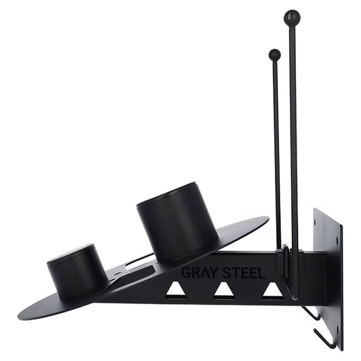 Gray Steel X7 Helmet & Gear wall mount Matt Black