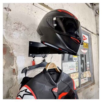 Gray Steel X5 Helmet & Gear Wall Mount