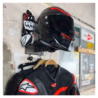 Gray Steel X7 Helmet & Gear Wall Mount