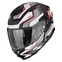 Matt black-silver-red