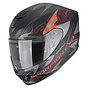 Matt black-silver-red