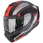 Matt black-silver-red