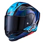 Gloss black-blue-fluo pink-white