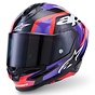 Gloss black-purple-fluo red-white