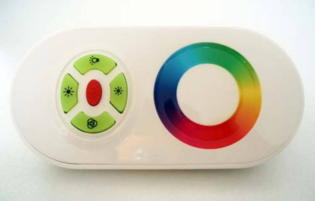 RGB Controller met touchwheel afstandsbediening - Wit