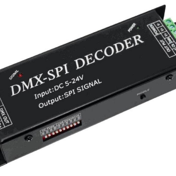 DMX naar SPI (Digitale LED Strip) Decoder