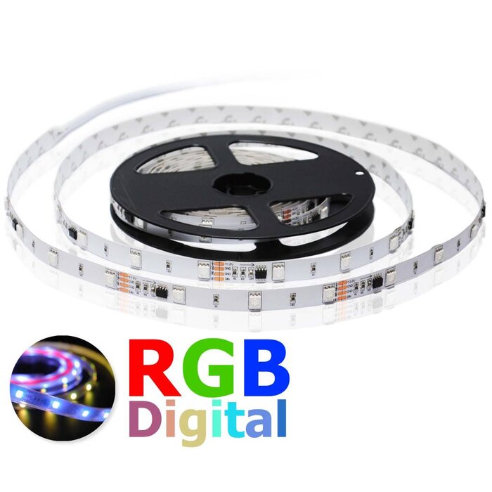 Digital RGB 30 LED/m Flexible LED Strip - per 50cm