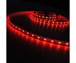 Tira de luz LED roja, 16 pies/16.4 ft SMD5050 total 300 LED (60 LED/m)  DC12V Flexible Cuttable LED Cinta de luz (sin enchufe de  alimentación/adaptador