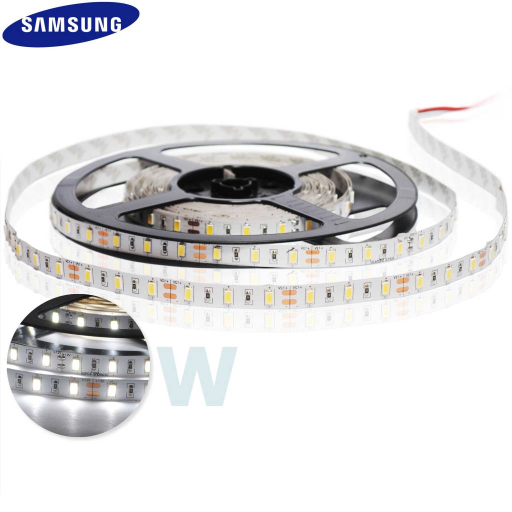 LED Strip 5630 SMD 60 LED/m Wit - per 50cm - High Power 24W/m