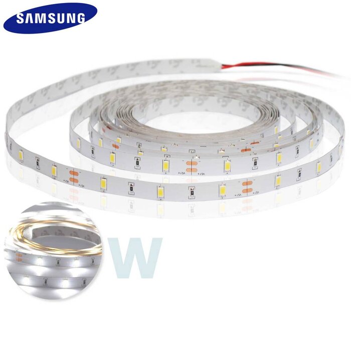 LED Strip 5630 SMD 30 LED/m Wit - per 50cm - High Power 12W/m