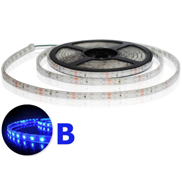 LED Strip Flexibel Waterdicht IP68 Blauw per 50cm
