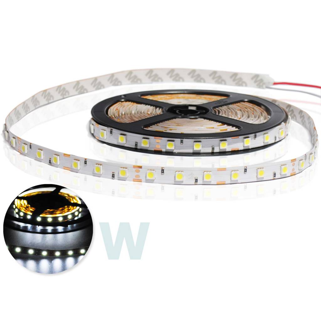 forkorte vedholdende Erklæring LED Strip 5050 60 LED/m Pure White - per 50cm