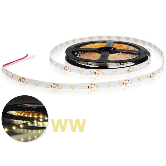 Tira LED blanco cálido (3000K) suelta 60 LEDs/m - 4.8W/m - 1 metro