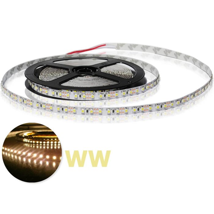 Tira LED blanco cálido (3000K ) suelta 120 LEDs/m - 9.6W/m - 1 metro