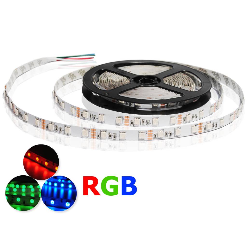 LED en bande auto-adhésive 60 LEDs/m RVB - par 50cm