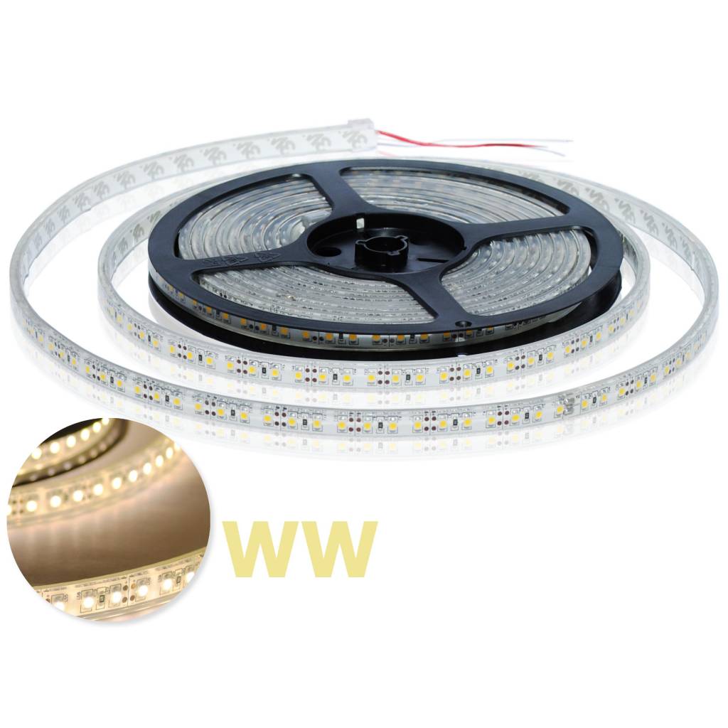 Tira LED Flexible Impermeable 120 LED/m Blanco cálido - por 50cm
