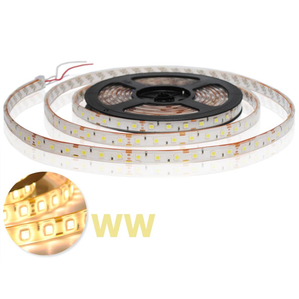 Tira LED Flexible Impermeable 5050 60 LED/m Blanco cálido - por 50cm