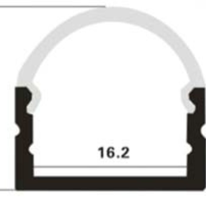 Profilo in alluminio arrotondato 1 Metro