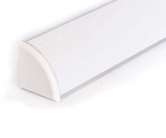 Aluminium Winkelschiene abgerundet 1 Meter - 45 Grad