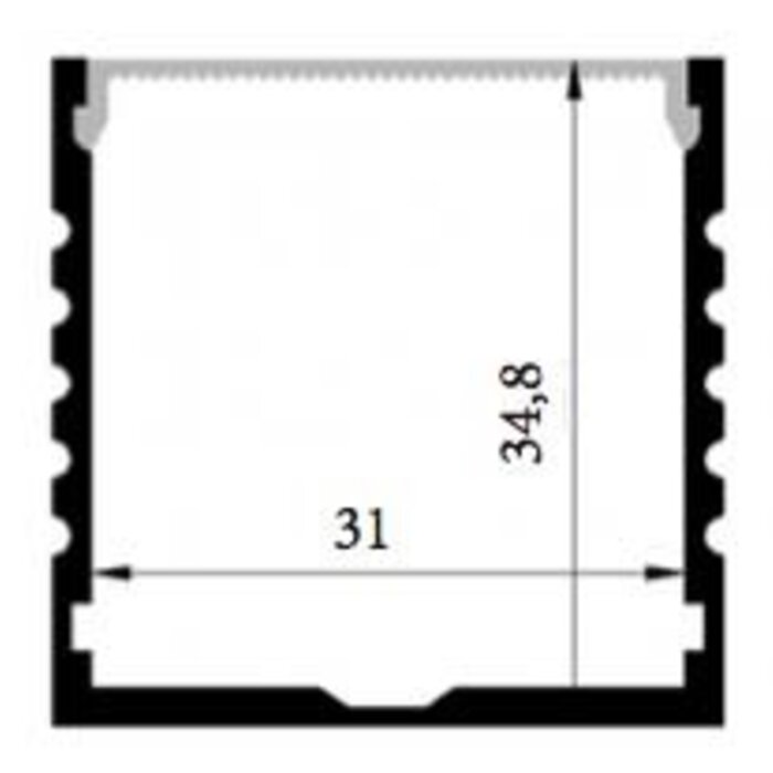 Profilo in alluminio XL 1 Metro