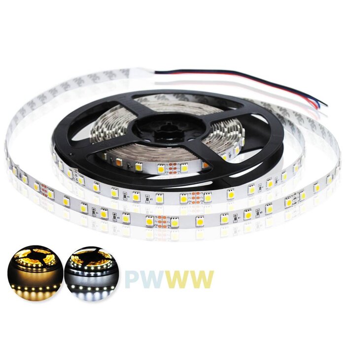Wit / Warm Wit Instelbaar LED Strip 60 LED/m set