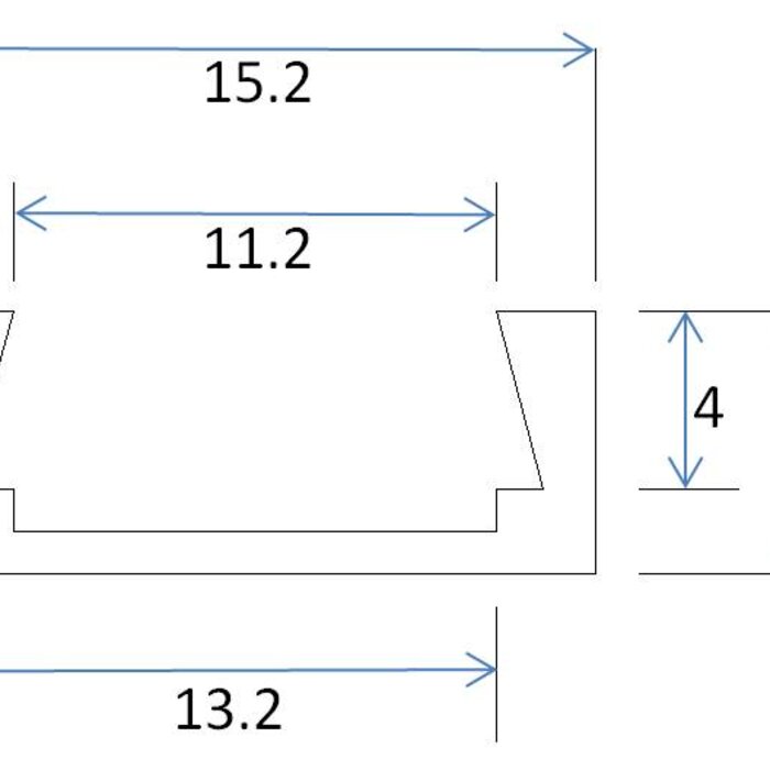 Aluminiumprofiel Slim 1 meter