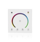 LED RGBW muurdimmer met touch-panel Wit