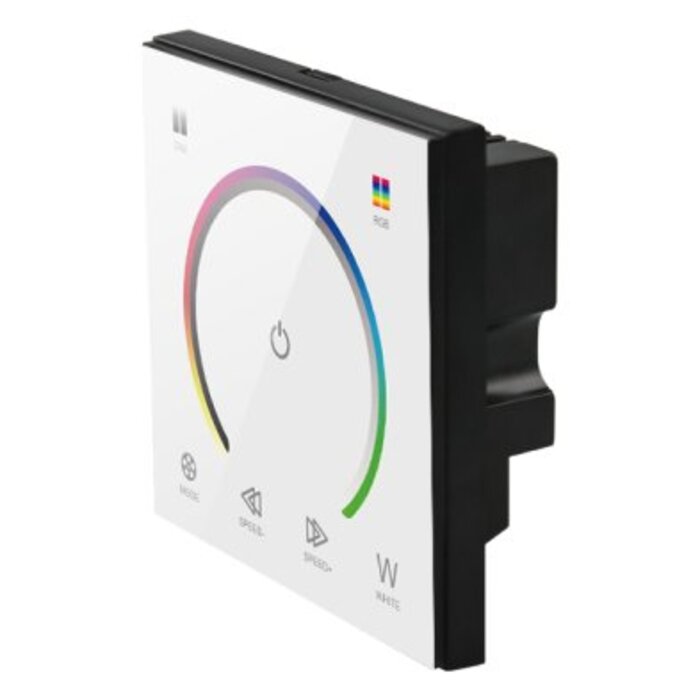 LED RGBW muurdimmer met touch-panel Wit