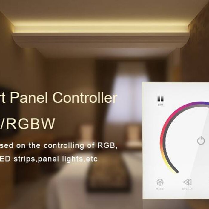 LED RGB muurdimmer met touch-panel Wit