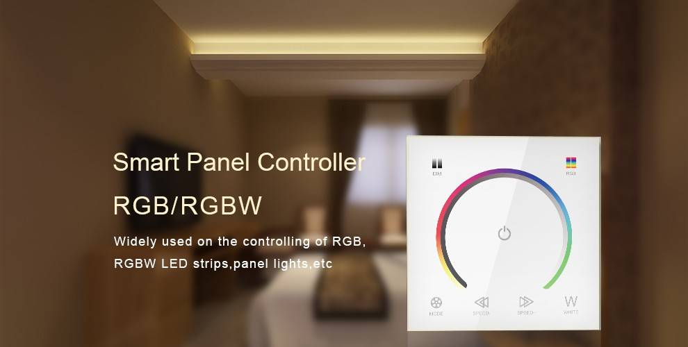 LED Wanddimmer RGB Touch-Panel Weiß